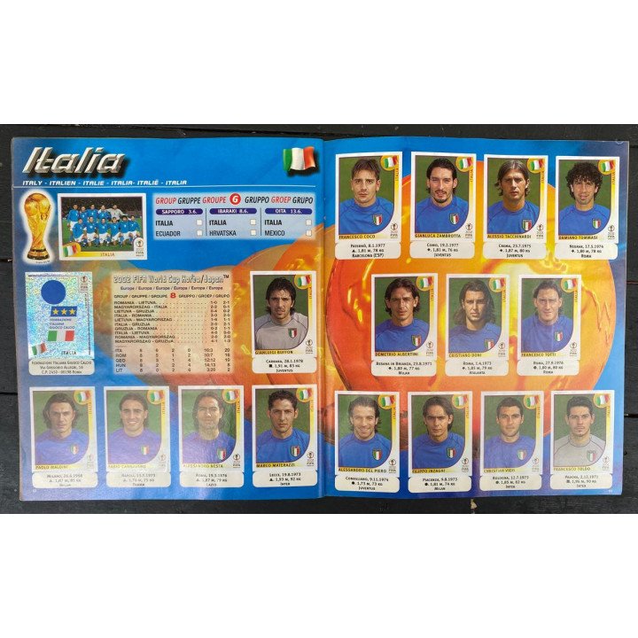Futbol - Mundial Korea - Japon 2002 Panini reverso