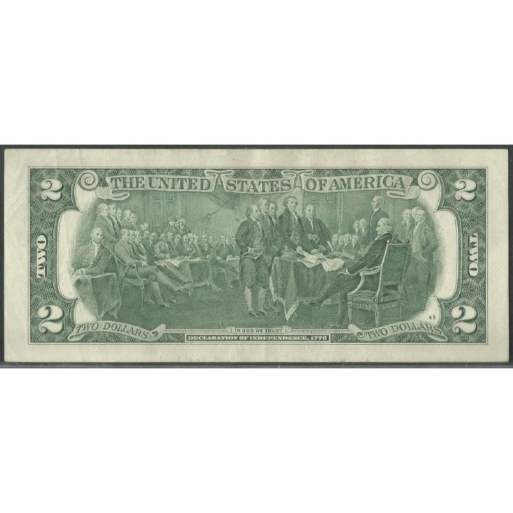 Estados Unidos 2 Dollars 2013 G P538 reverso