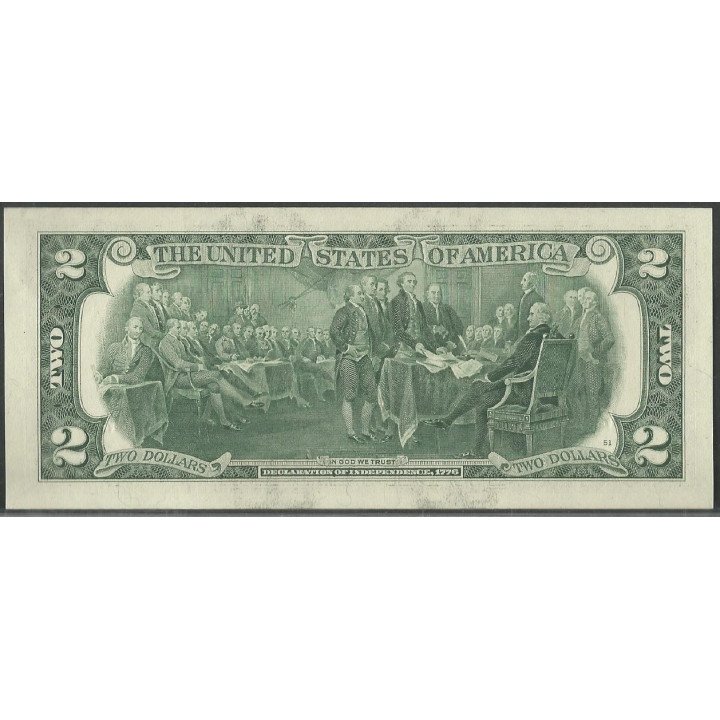 Estados Unidos 2 Dollars 2013 L P538 reverso