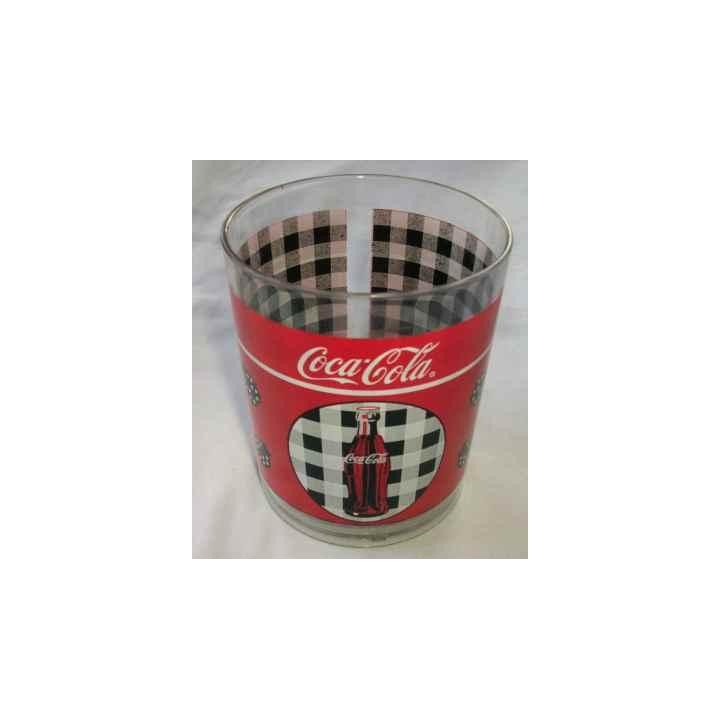 Vaso Plástico Cuadros Negros Y Blancos Coca-Cola