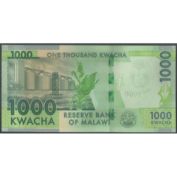 Malawi 1.000 Kwacha 1 Ene 2021 P67e reverso