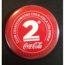 Botón Club Coleccionistas Coca-Cola Colombia 2º Aniversario