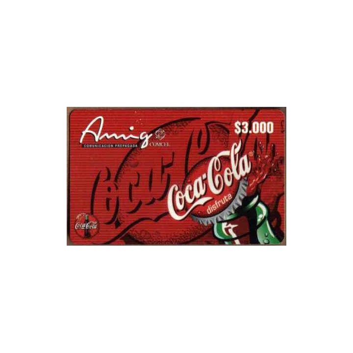 Tarjeta Telefónica Comcel 3.000 Pesos Botella Destapándose