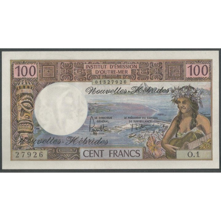 Nuevas Hebridas 100 Francs ND1975 P18c