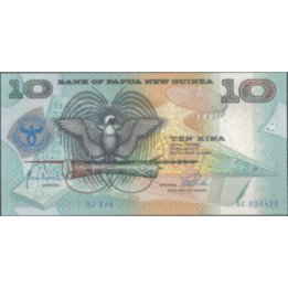 Papua Nueva Guinea 10 Kina 1998 P17a