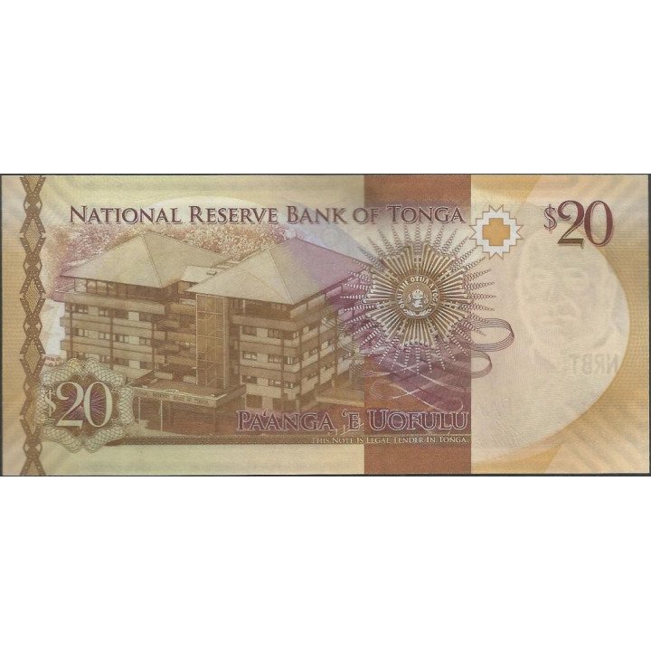 Tonga 20 Pa'anga ND2015 P47 reverso