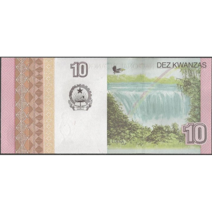 Angola 10 Kwanzas Oct 2012 P151B reverso