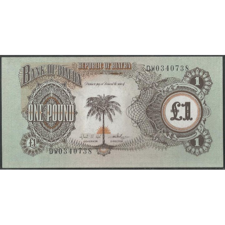 Biafra 1 Pound ND1968-9 P5a