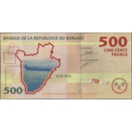 Burundi 500 Francs 15 Ene 2015 P50