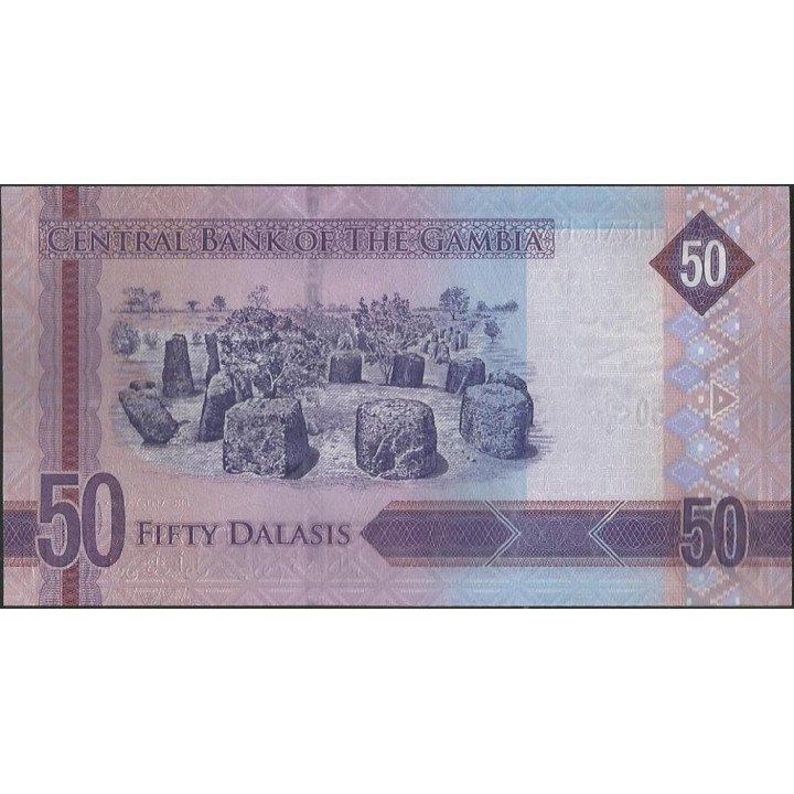 Gambia 50 Dalasis ND2015 P34 reverso