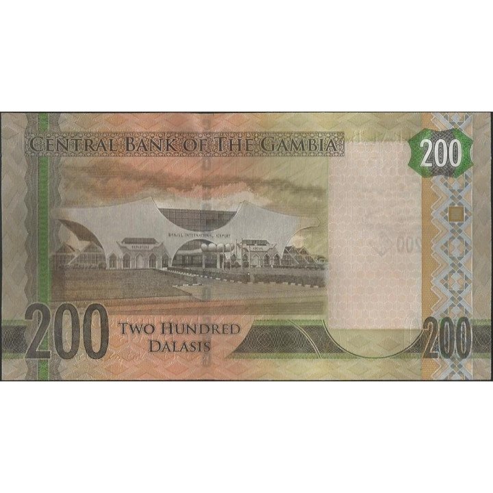 Gambia 200 Dalasis ND2015 P36 reverso