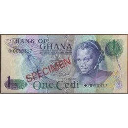 Ghana 1 Cedi 2 Ene 1976 P13s Specimen