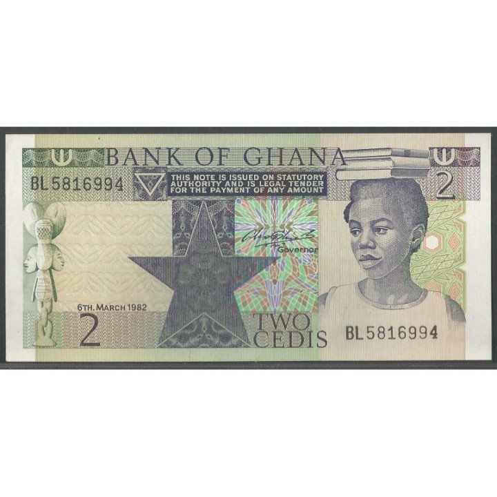 Ghana 2 Cedis 6 Mar 1982 P18d