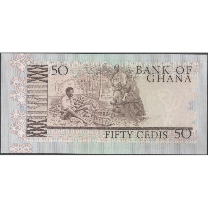 Ghana 50 Cedis 7 Feb 1979 P22a reverso
