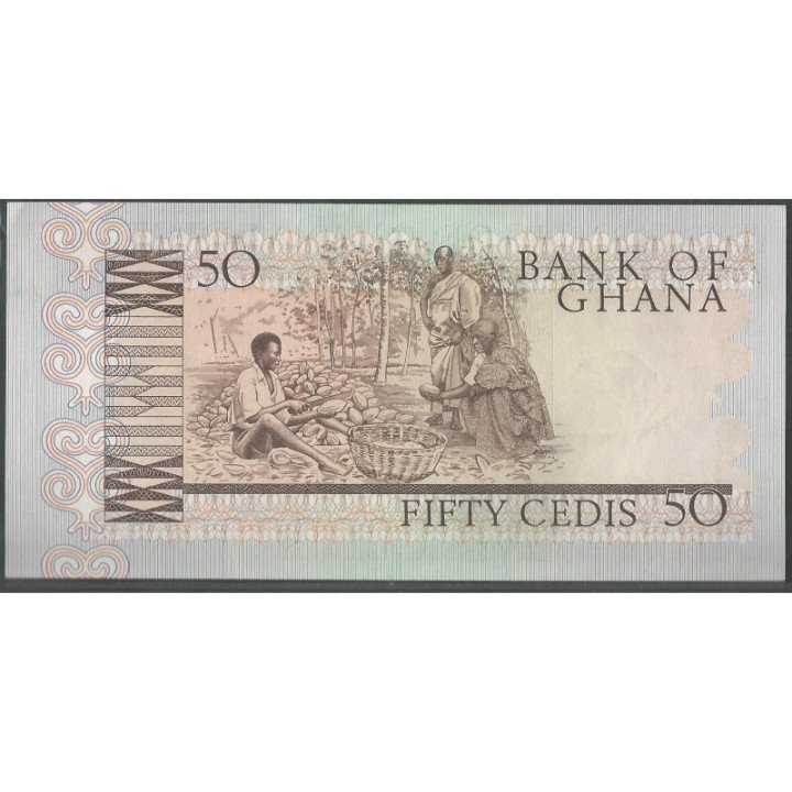 Ghana 50 Cedis 2 Jul 1980 P22b reverso