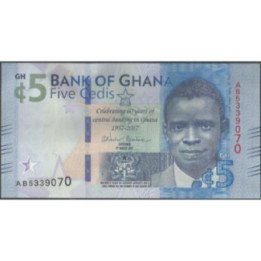 Ghana 5 Cedis 4 Mar 2017 P43