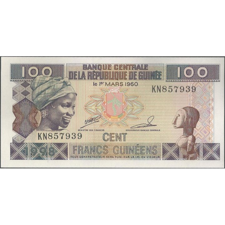 Guinea 100 Francs 1998 P35a