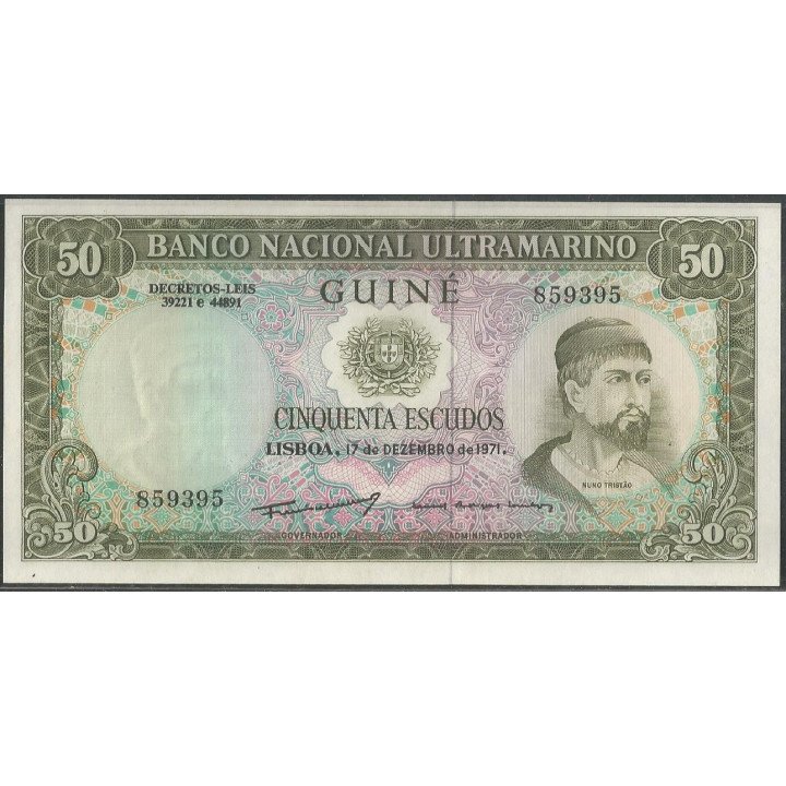 Guinea Portuguesa 50 Escudos 17 Dic 1971 P44a