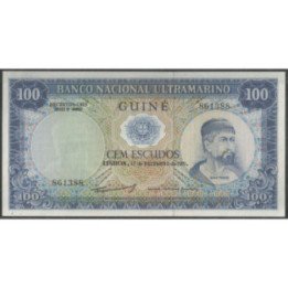 Guinea Portuguesa 100 Escudos 17 Dic 1971 P45a