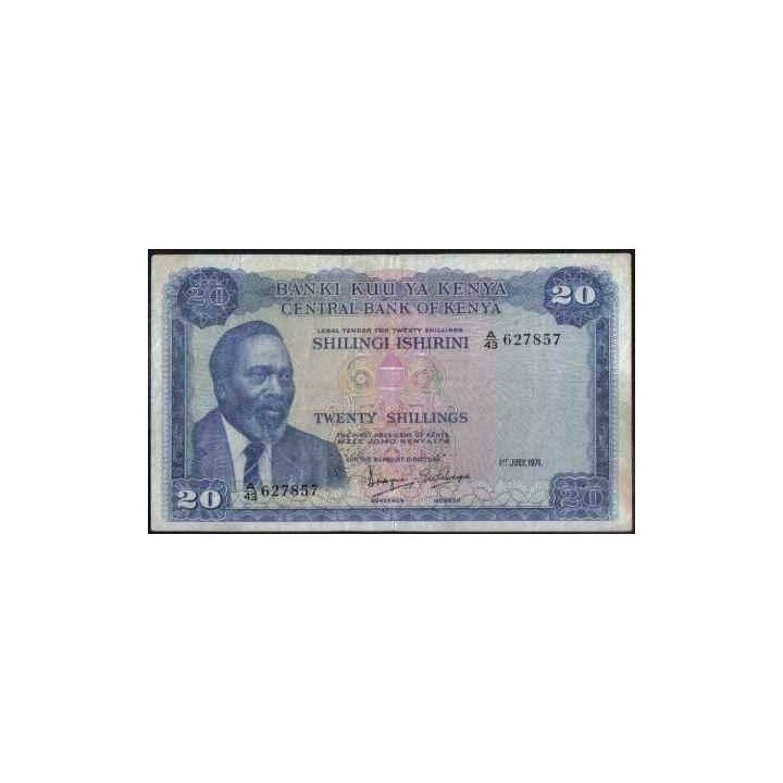 Kenya 20 Shillings 1 Jul 1971 P8b