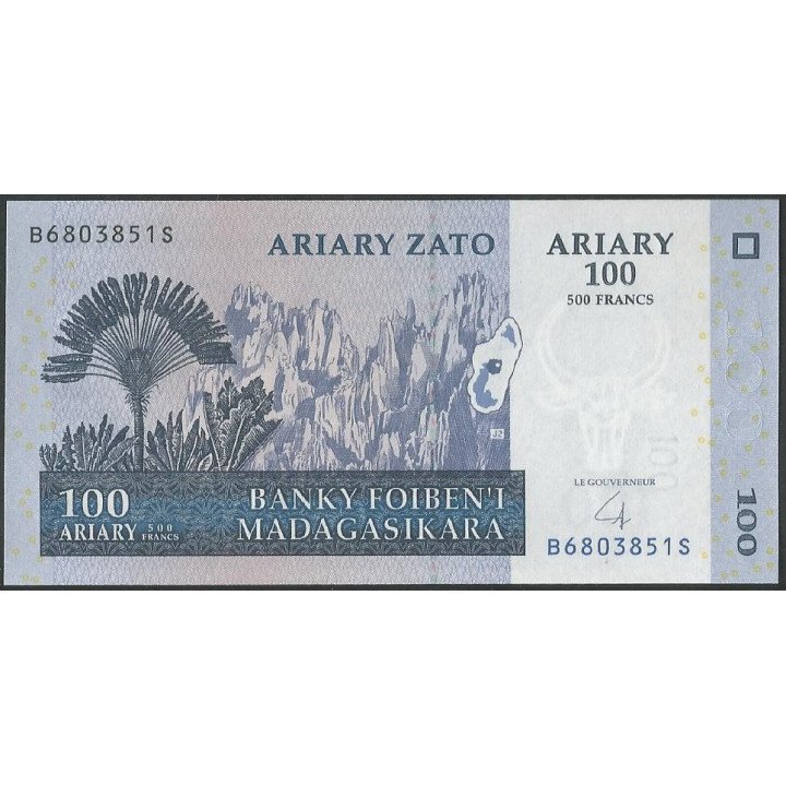 Madagascar 100 Ariary 2004 Firma 6 P86b