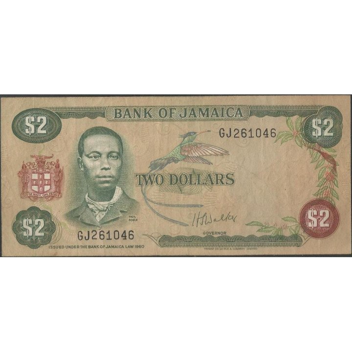 Jamaica 2 Dollars L1960 (1976) P60b