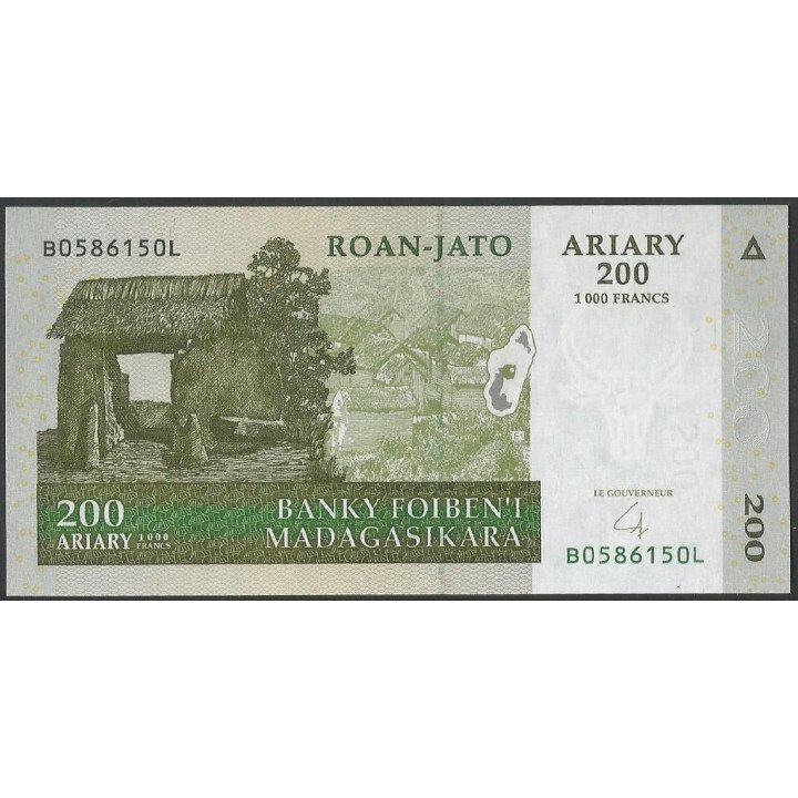 Madagascar 200 Ariary 2004 P87b