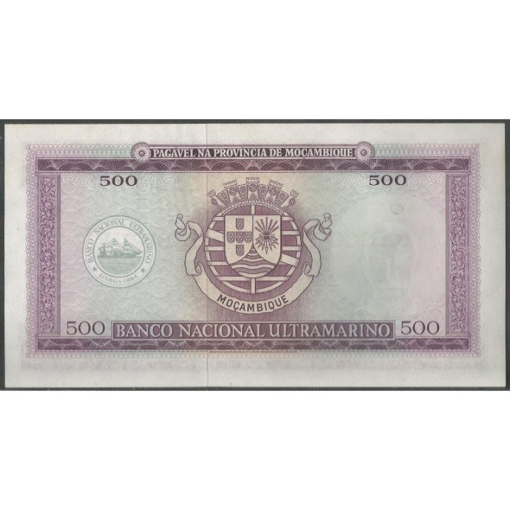 Mozambique 500 Escudos ND1976 P118 reverso