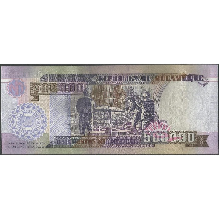 Mozambique 500.000 Meticais 16 Jun 2003 P142 reverso