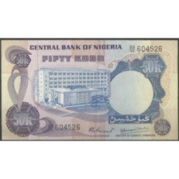 Nigeria 50 Kobo ND1973-78 Firma 4 P14d