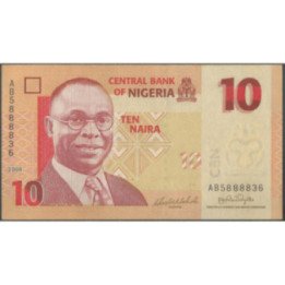 Nigeria 10 Naira 2006 P33a