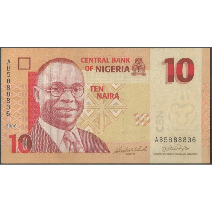 Nigeria 10 Naira 2006 P33a
