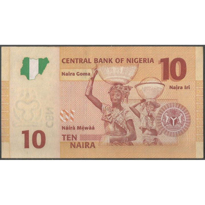 Nigeria 10 Naira 2006 P33a reverso