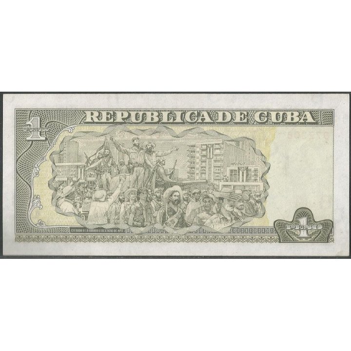 Cuba 1 Peso 2002 P121a reverso