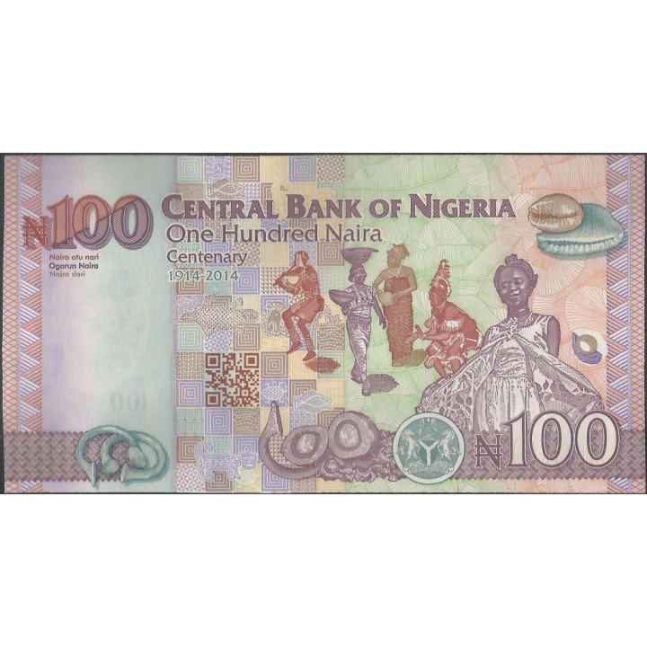 Nigeria 100 Naira 2014 P41 reverso