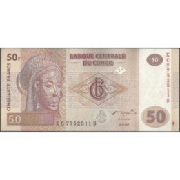 Rep. Democratica del Congo 50 Francs 31 Jul 2007 P97a