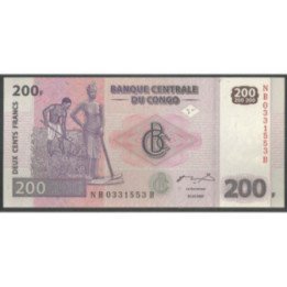 Rep Democratica del Congo 200 Francs 31 Jul 2007 P99a