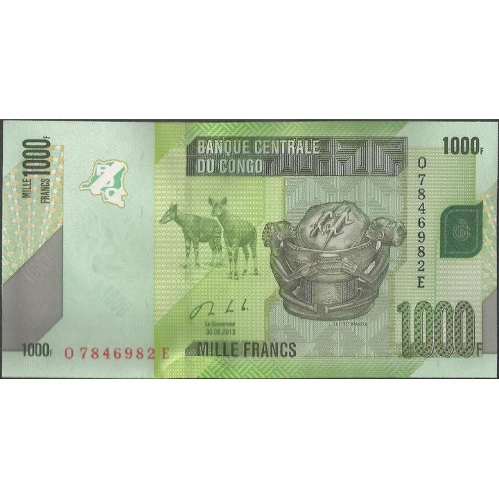 Rep Democratica del Congo 1.000 Francs 30 Jun 2013 P101b