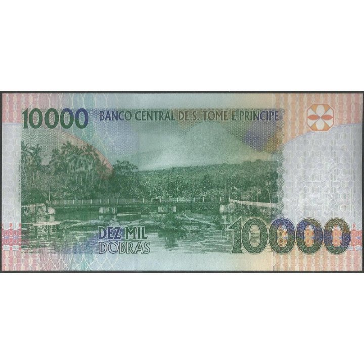 St Tome e Prince 10.000 Dobras 22 Oct 1996 P66a reverso