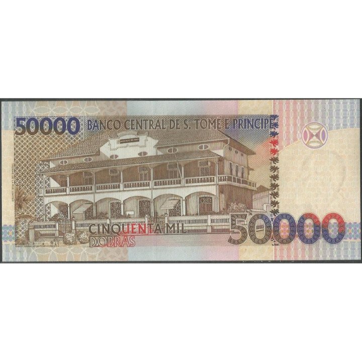 St Tome e Prince 50.000 Dobras 22 Oct 1996 P68a reverso