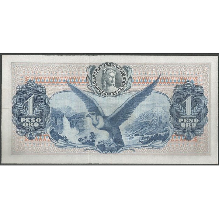 Billete de 1 Peso 12 oct 1959 BGW045 reverso