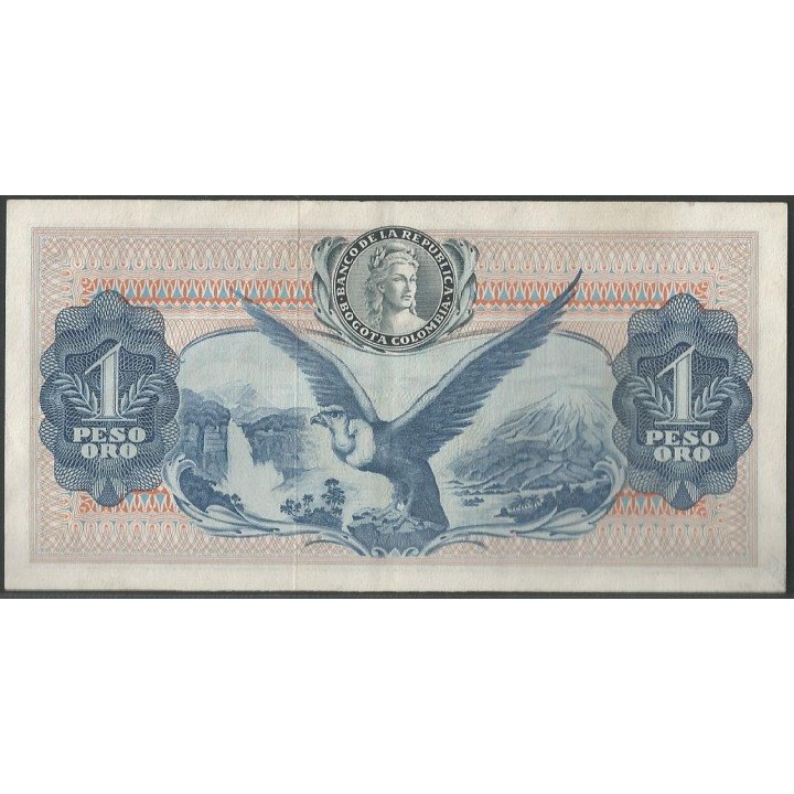 Billete de 1 Peso 12 oct 1959 BGW045 reverso