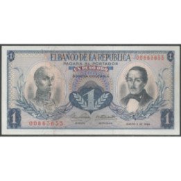 Billete de 1 Peso 2 ene 1964 BGW053