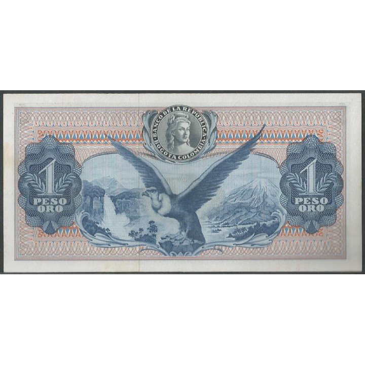 Billete de 1 Peso 2 ene 1964 BGW053 reverso