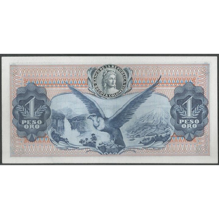 Billete de 1 Peso 7 ago 1971 BGW072 reverso