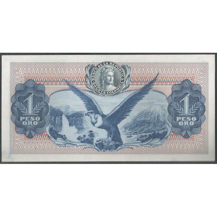 Billete de 1 Peso 20 jul 1972 BGW074 reverso