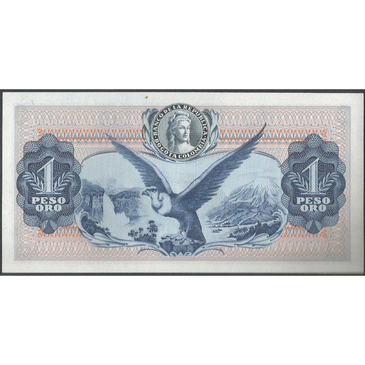 Billete de 1 Peso 7 ago 1974 BGW079 reverso