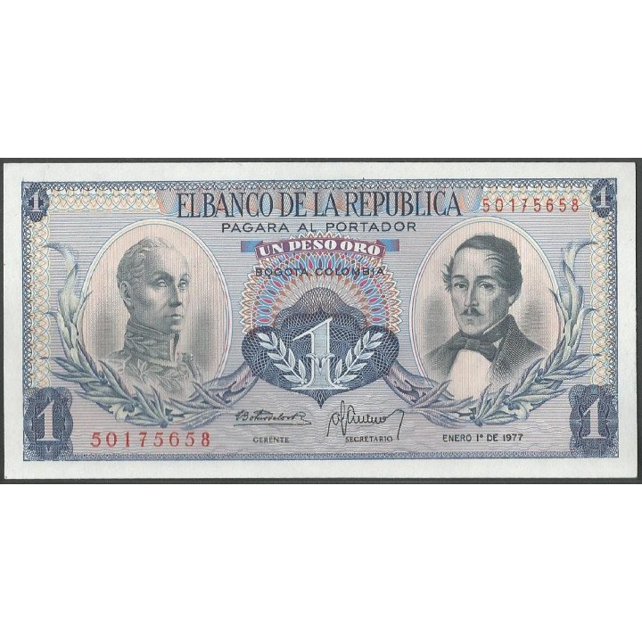 Billete de 1 Peso 1 ene 1977 BGW081