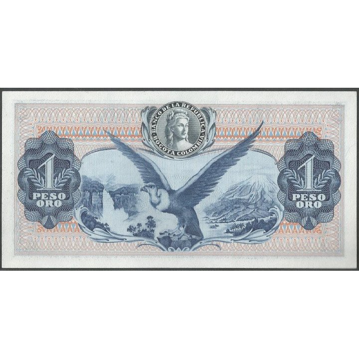 Billete de 1 Peso 1 ene 1977 BGW081 reverso