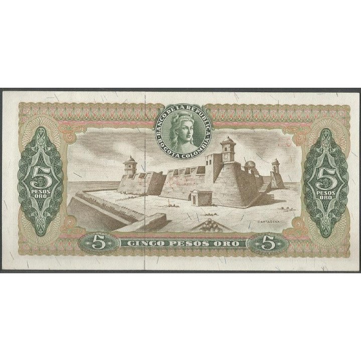 Billete de 5 Pesos 1 May 1963 BGW127 reverso